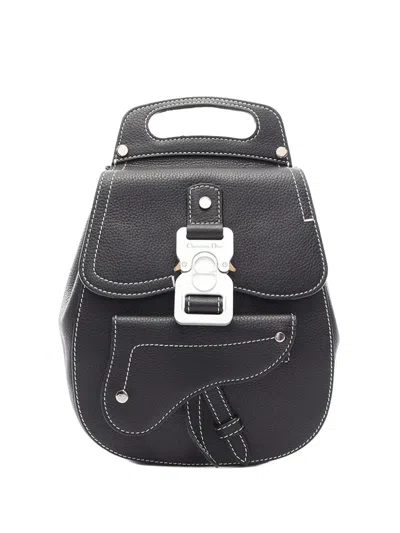 Pre-owned Dior 2010-2026 Mini Gallop Backpack In Black