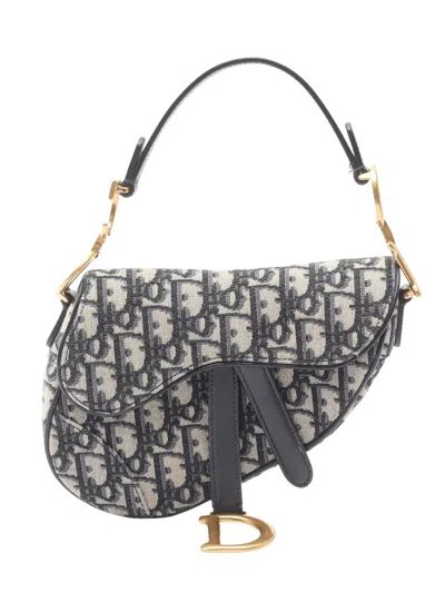 Pre-owned Dior 2010-2026 Mini Oblique Saddle Bag Shoulder Bag In Brown