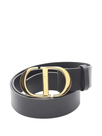 Pre-owned Dior 2010s 30 Montaigne Belt In Black