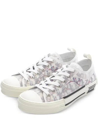 Pre-owned Dior 2010s B23 Oblique Low-top Sneakers In White