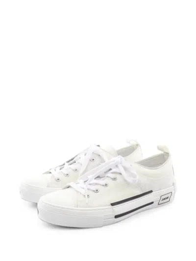 Pre-owned Dior 2010s B23 Oblique Sneakers In White
