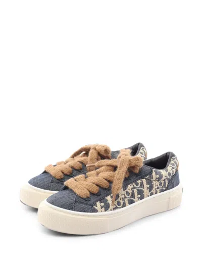 Pre-owned Dior 2010s B33 Spin Sneakers In Blue