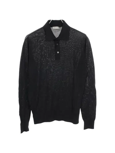 Pre-owned Dior 2010s Bee Embroidered Polo Shirt In Black