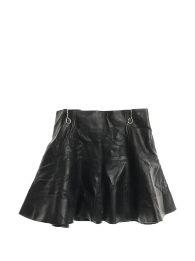 Pre-owned Dior 2010s Blair Leather Skirt In Black