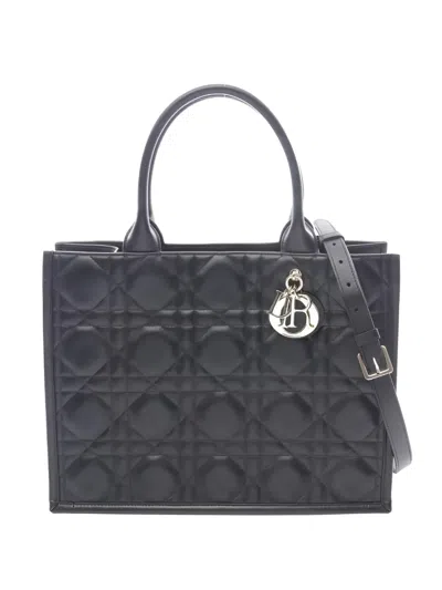 Pre-owned Dior 2010s Book Microcannage Handbag In Black
