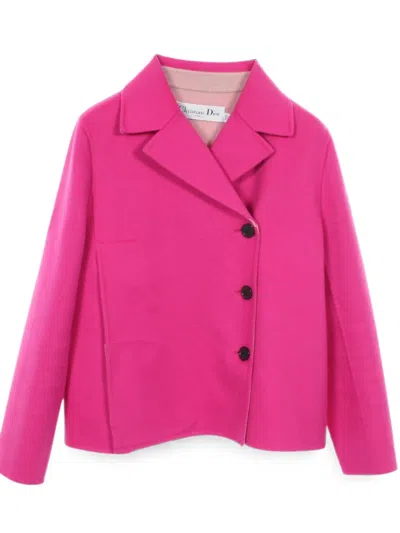 Pre-owned Dior 2010s Button Cashmere Jacket In Pink