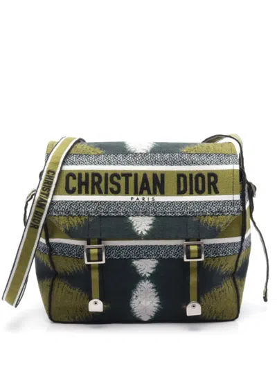 Pre-owned Dior 2010s Camp Shoulder Bag In Green