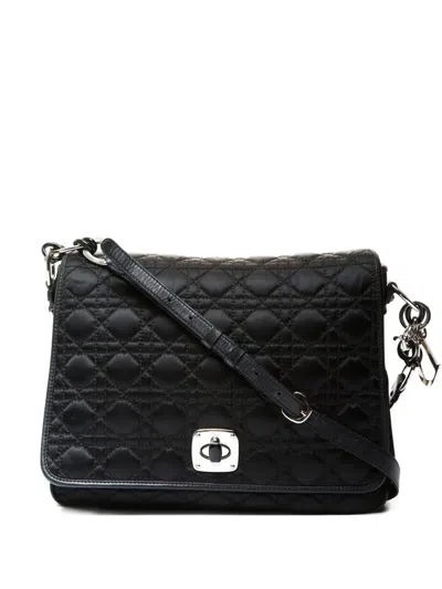 Pre-owned Dior 2010s Cannage Shoulder Bag In Black