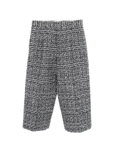 Pre-owned Dior 2010s Cannage Tweed Trousers In Blue