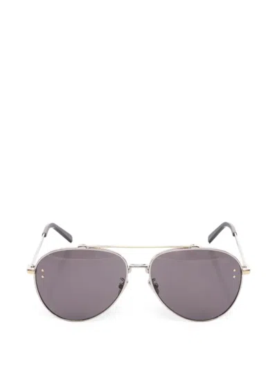 Pre-owned Dior 2010s Cd Diamond Pilot Sunglasses In Silver