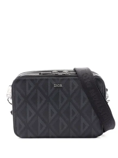 Pre-owned Dior 2010s Cd Diamond Shoulder Bag In Black