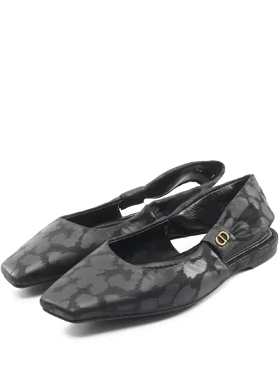 Pre-owned Dior 2010s Cd Logo Back Strap Pumps In Black