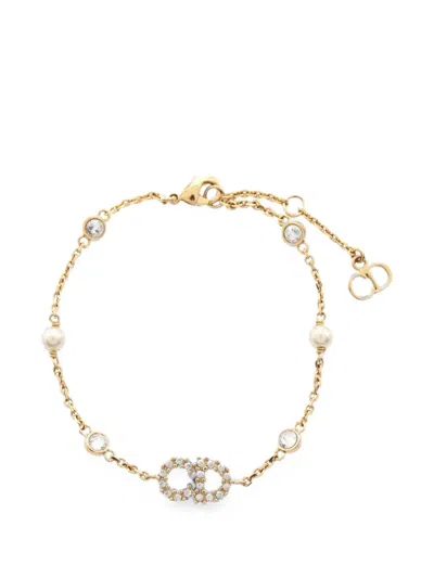 Pre-owned Dior 2010s Cd Logo Bracelet In Gold