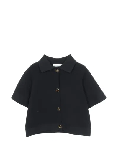 Pre-owned Dior 2010s Cd Logo Button Short-sleeve Jacket In Black