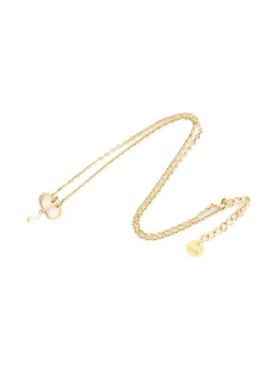 Pre-owned Dior 2010s Cd-logo Necklace In Gold