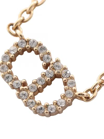 Pre-owned Dior 2010s Cd Logo Necklace In Gold