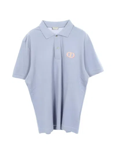 Pre-owned Dior 2010s Cd Logo Polo Shirt In Blue