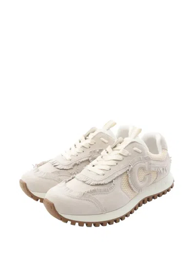 Pre-owned Dior 2010s C'est  Fringed Sneakers In White