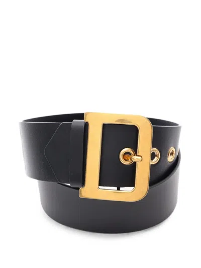 Pre-owned Dior 2010s D-buckle Belt In Black