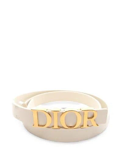 Pre-owned Dior 2010s D-dream Logo-plaque Belt In White