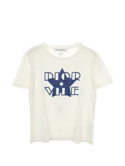 Pre-owned Dior 2010s  Vibe Logo-print T-shirt In White