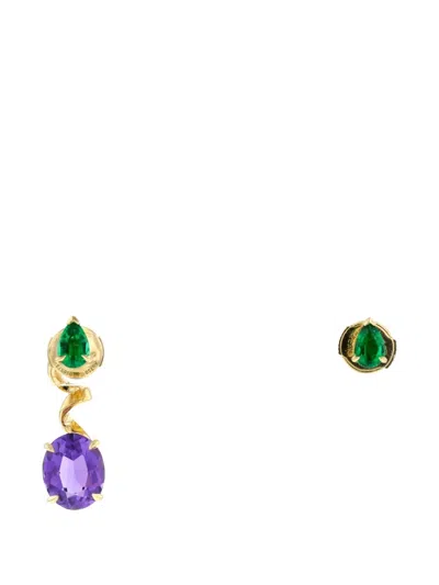 Pre-owned Dior 2010s Ama Précieuse Earrings In Gold