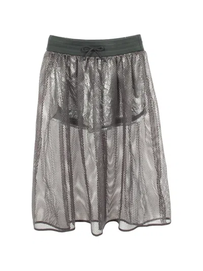 Pre-owned Dior 2010s Drawstring Skirt In Gray