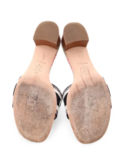 Pre-owned Dior 2010s Dway Floral-pattern Sandals In Pink