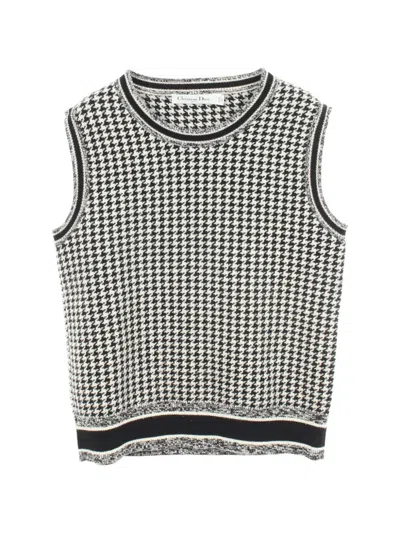 Pre-owned Dior 2010s Houndstooth Vest In Black