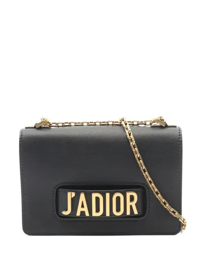 Pre-owned Dior 2010s J'a Leather Shoulder Bag In Black