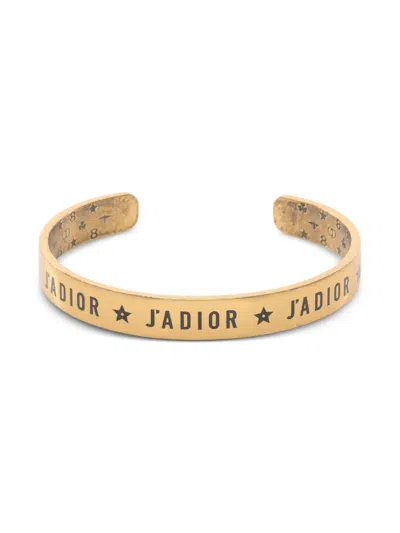 Pre-owned Dior 2010s J'a-logo Bracelet In Gold