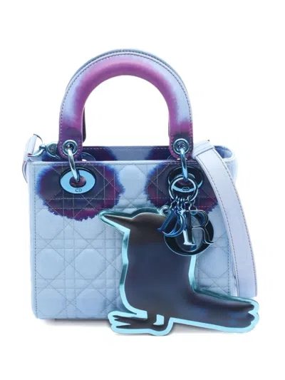 Pre-owned Dior 2010s Lady  Art7 Handbag In Blue