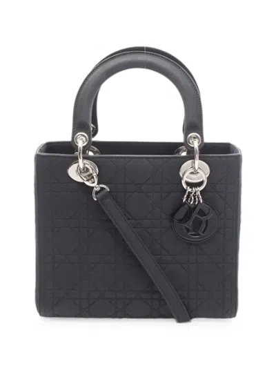 Dior 2010s Lady  Cannage Handbag In Black