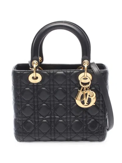 Dior 2010s Lady  Handbag In Black