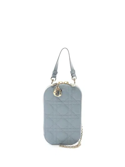 Pre-owned Dior 2010s Lady  Phone Bag In Blue