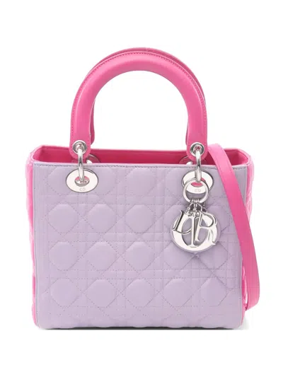 Pre-owned Dior 2010s Lady  Quilted Leather Handbag In Purple