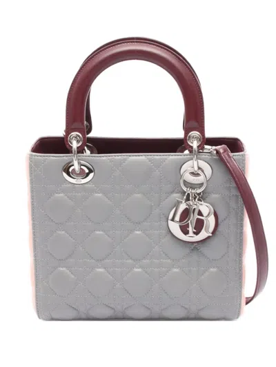 Pre-owned Dior 2010s Lady  Tote Bag In Gray