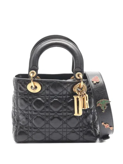 Pre-owned Dior 2010s Lady Quilted Leather Handbag In Black
