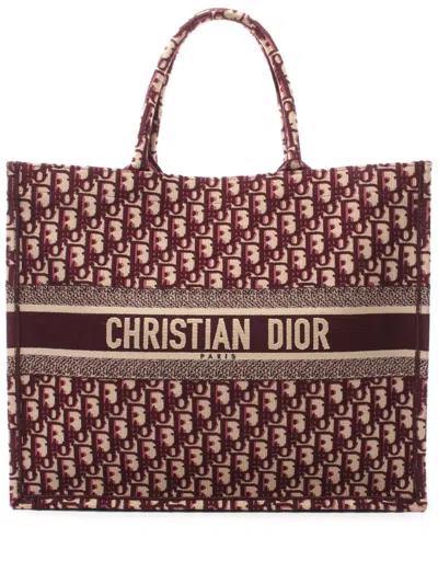 Pre-owned Dior 2010s Large Book Tote Bag In Red