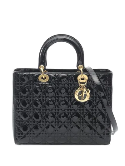 Pre-owned Dior 2010s Large Lady  Handbag In Black