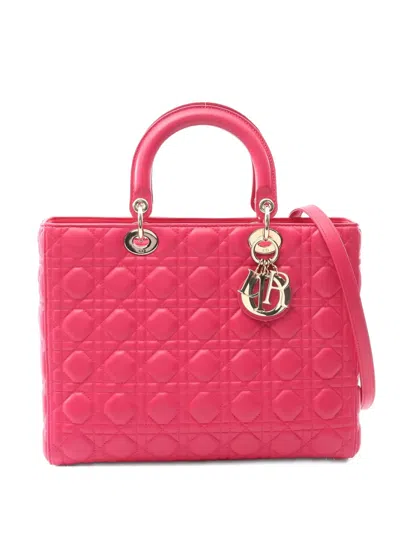 Pre-owned Dior 2010s Large Lady  Handbag In Pink