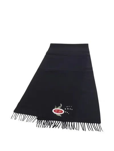 Pre-owned Dior 2010s Lily Of The Valley Cashmere Scarf In Blue