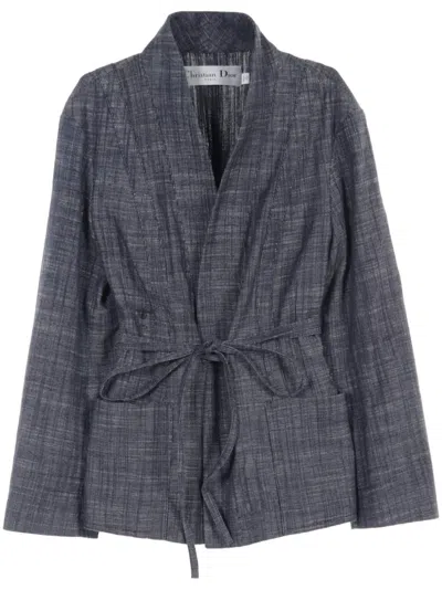 Pre-owned Dior 2010s Linen Jacket In Blue