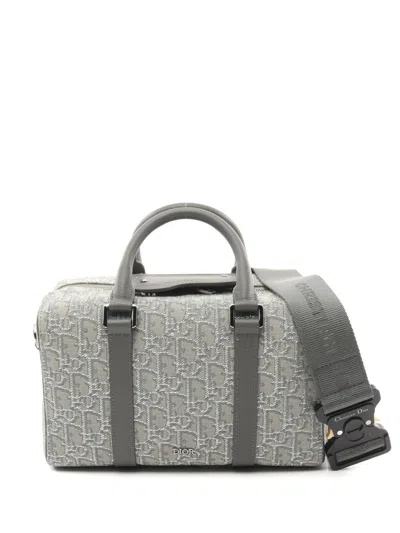 Pre-owned Dior 2010s Lingot 26 Two-way Bag In Grey