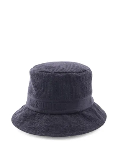 Pre-owned Dior 2010s Logo Bucket Hat In Blue