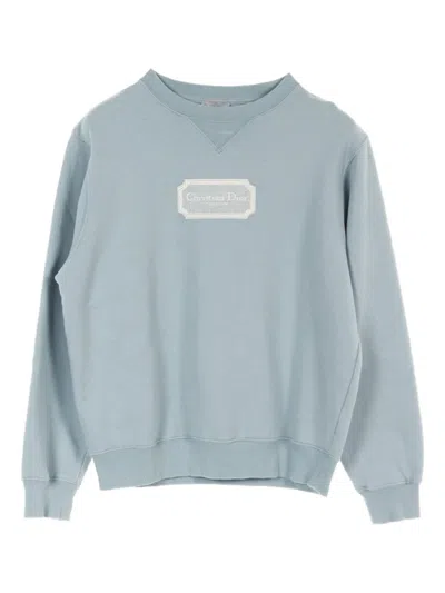 Pre-owned Dior 2010s Logo-embroidered Sweatshirt In Blue