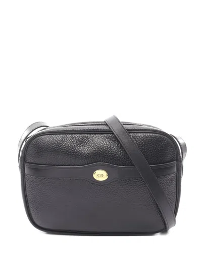 Pre-owned Dior 2010s Logo-plaque Crossbody Bag In Black