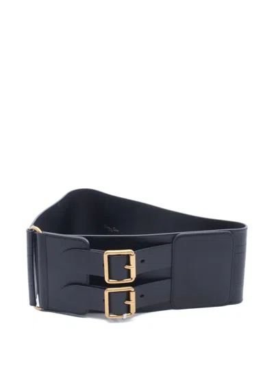 Pre-owned Dior 2010s Logo-embossed Belt In Black