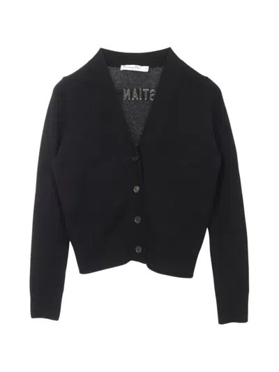 Pre-owned Dior 2010s Logo-embroidered Cardigan In Black