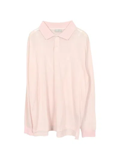 Pre-owned Dior 2010s Logo-embroidered Polo Shirt In Pink